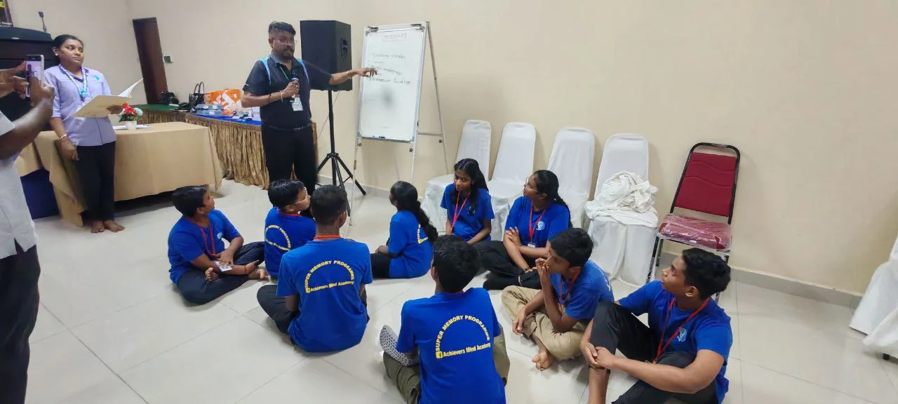 Camp students participating in a guided group activity